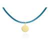 Necklace COLIBRI london blue in golden silver