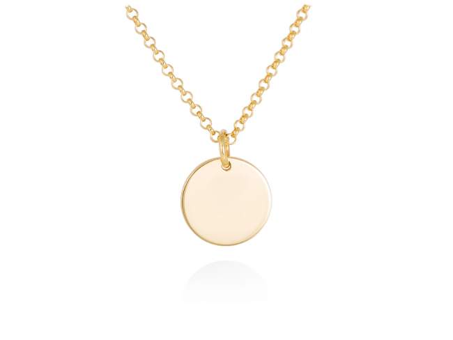 Necklace SENSE  in golden silver de Marina Garcia Joyas en plata Necklace in 18kt yellow gold plated 925 sterling silver. (Length of necklace: 45 cm. Size of pendant: 1,3 cm.)