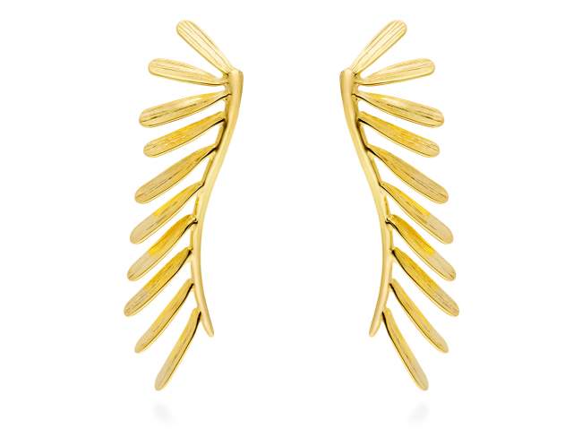 Earrings Spine maxi  in golden silver de Marina Garcia Joyas en plata Earrings in 18kt yellow gold plated 925 sterling silver. (size: 6,5 x 2 cm.)