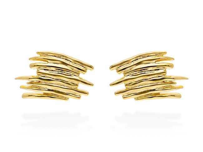 Earrings Line  in golden silver de Marina Garcia Joyas en plata Earrings in 18kt yellow gold plated 925 sterling silver. (size: 2,7 x 1,7 cm.)