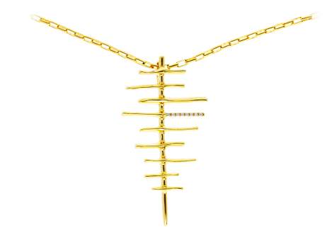 Pendant Vertebral  in golden silver