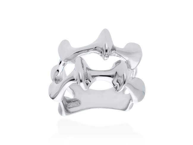 Ring Vertebral doble  in silber de Marina Garcia Joyas en plata Ring in Silber (925) rhodiniert.  