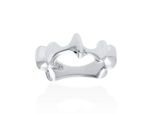 Anillo Vertebral  en plata de Marina Garcia Joyas en plata Anillo de plata de primera ley (925) con baño de rodio.