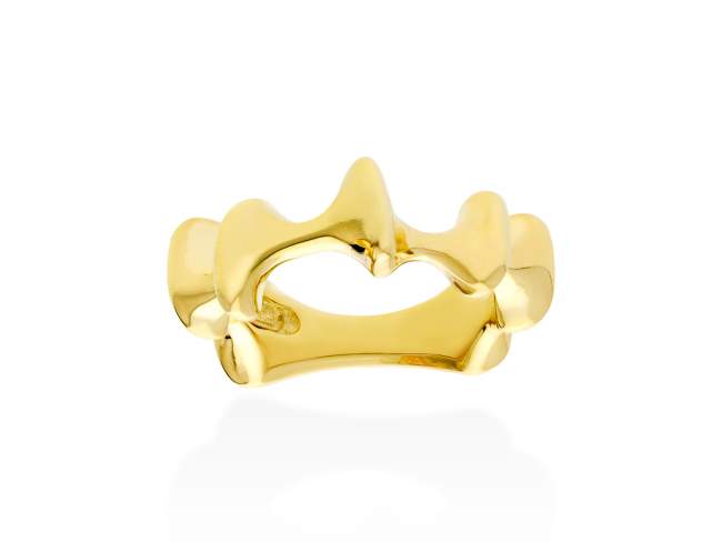 Anillo Vertebral  en plata dorada de Marina Garcia Joyas en plata Anillo de plata de primera ley (925) chapada en oro amarillo de 18kt.