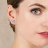 Earrings VIENA White in silver