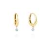 Pendientes en Oro amarillo 18Kt. Y diamantes 0,20 qt.