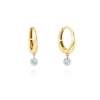 Pendientes en Oro amarillo 18Kt. Y diamantes 0,50 qt.