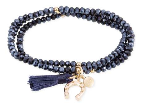 Pulsera ZEN Azul en plata Dorada