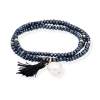 Bracelet ZEN Blue in golden Silver