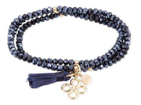 Bracelet ZEN Blue in golden Silver