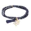 Pulsera ZEN Azul en plata Dorada