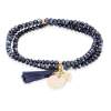 Bracelet ZEN Blue in golden Silver