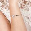 Pulsera novia boda en plata