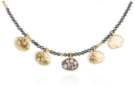 Necklace LINX Multicolor in golden silver