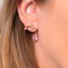 Pendientes CANNES rosa en plata rosa