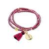 Bracelet ZEN BURGUNDY mit Virgen Milagrosa