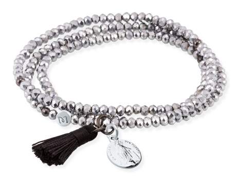 Bracelet ZEN PLATA with Virgen Milagrosa