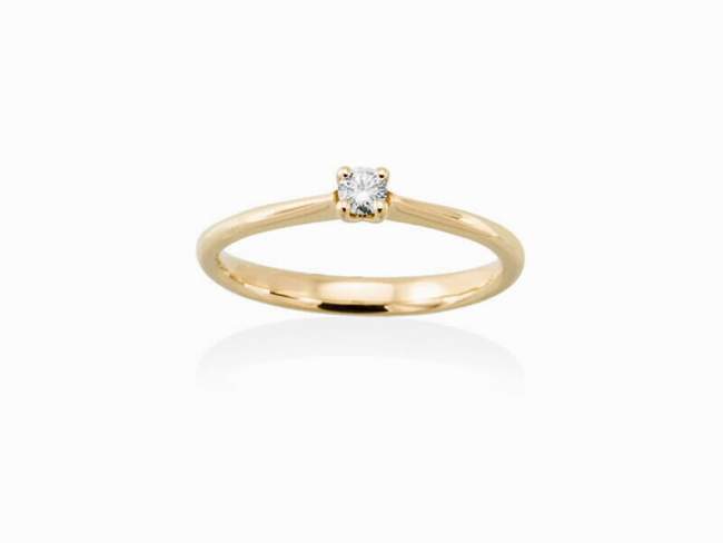 Ring   in 18kt. Gold und Diamanten de Marina Garcia Joyas en plata Ring in Weiss Gold (750/1000) mit 1 Diamant Gesamtgewicht 0,15 ct. (Farbe: Top Wesselton (G) Klarheit: VS2).