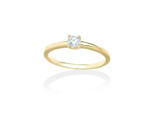 Anillo   en Oro amarillo 18Kt y diamante de Marina Garcia Joyas en plata Anillo de Oro amarillo de primera ley (750/1000) con 1 diamante de peso total 0,16 qt. (Color: Top Wesselton (G) Pureza: SI).