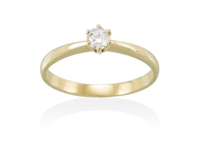 Ring    de Marina Garcia Joyas en plata Ring in 18kt yellow gold  with 1 diamond carat total weight 0.20  (Color: Top Wesselton (G) Clarity: SI).