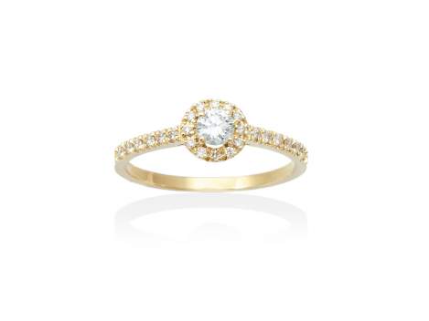 Anillo   en Oro amarillo 18Kt y diamante