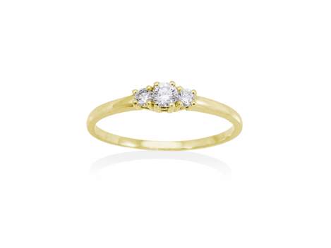 Anillo   en Oro 18Kt. y diamantes