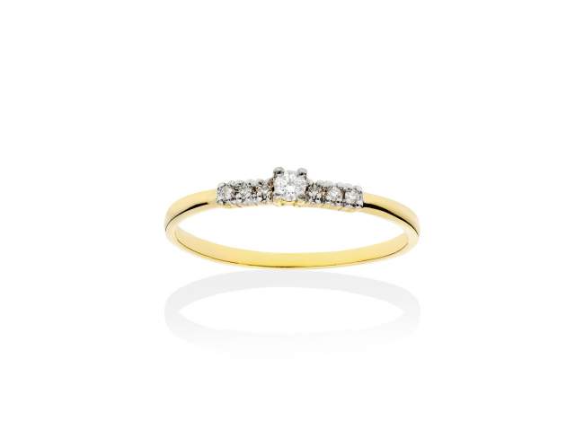 Anillo   en Oro amarillo 18Kt y diamantes de Marina Garcia Joyas en plata Anillo de Oro amarillo de primera ley (750/1000) con 7 diamantes de peso total 0,08 qt. (Color: Top Wesselton (G) Pureza: SI).