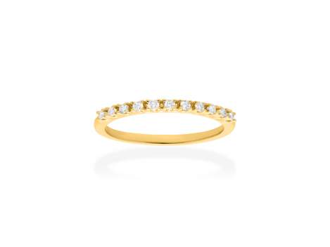 Anillo   en Oro amarillo 18Kt y diamantes