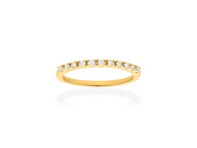 Anillo   en Oro amarillo 18Kt y diamantes de Marina Garcia Joyas en plata Anillo de Oro amarillo de primera ley (750/1000) con 11 diamantes de peso total 0,16 qt. (Color: Top Wesselton (G) Pureza: SI).