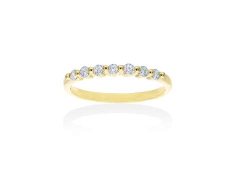 Anillo   en Oro amarillo 18Kt y diamantes