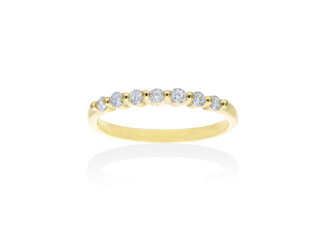 Anillo   en Oro amarillo 18Kt y diamantes de Marina Garcia Joyas en plata Anillo de Oro amarillo de primera ley (750/1000) con 7 diamantes de peso total 0,22 qt. (Color: Top Wesselton (G) Pureza: SI).