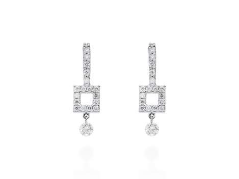 Earrings   in 18kt white Gold and diamonds