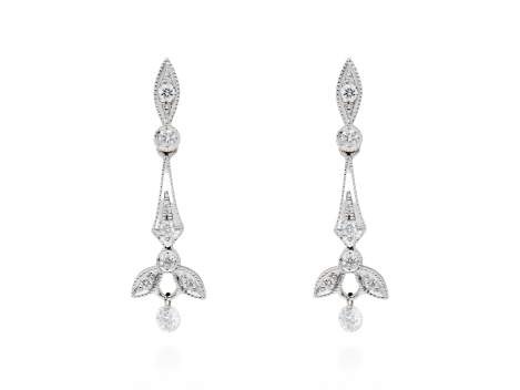 Earrings   in 18kt white Gold and diamonds