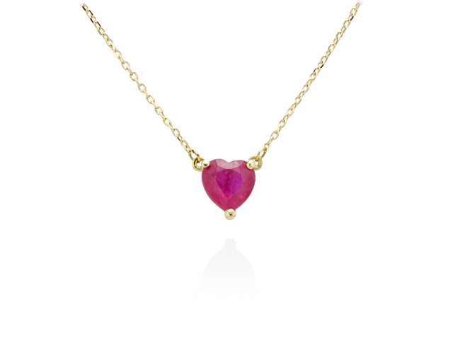 Necklace   in 18kt yellow Gold de Marina Garcia Joyas en plata Necklace in 18kt yellow gold with 1  ruby 5x5 mm (length: 38+2 cm.)