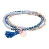 Armband ZEN Blau in silber rose vergoldet