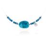 Necklace ZEN London Blue in silver