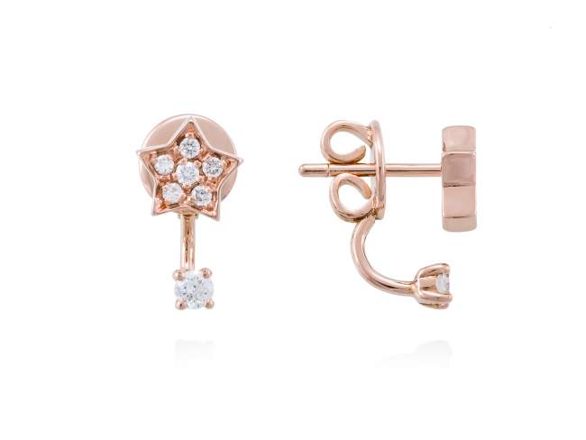 Earrings in 18kt. Gold and diamonds de Marina Garcia Joyas en plata Earrings in 18kt rose gold with 14 diamonds carat total weight 0.25  (Color: Top Wesselton (G) Clarity: SI).