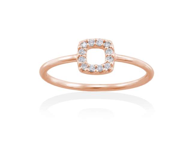 Ring in 18kt. Gold and diamonds de Marina Garcia Joyas en plata Ring in 18kt rose gold with 12 diamonds carat total weight 0.09 (Color: Top Wesselton (G) Clarity: SI).