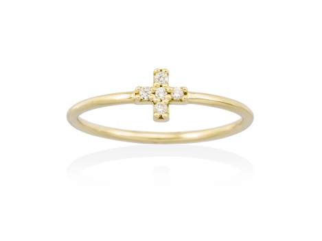 Anillo  en Oro 18Kt. y diamantes