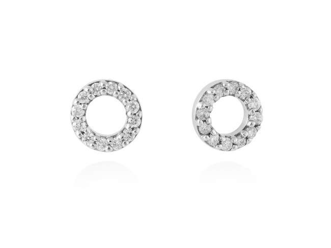 Pendientes en Oro 18Kt. y diamantes de Marina Garcia Joyas en plata Pendientes de Oro blanco de primera ley (750/1000) con 24 diamantes de peso total 0,14 qt. (Color: Top Wesselton (G) Pureza: SI).