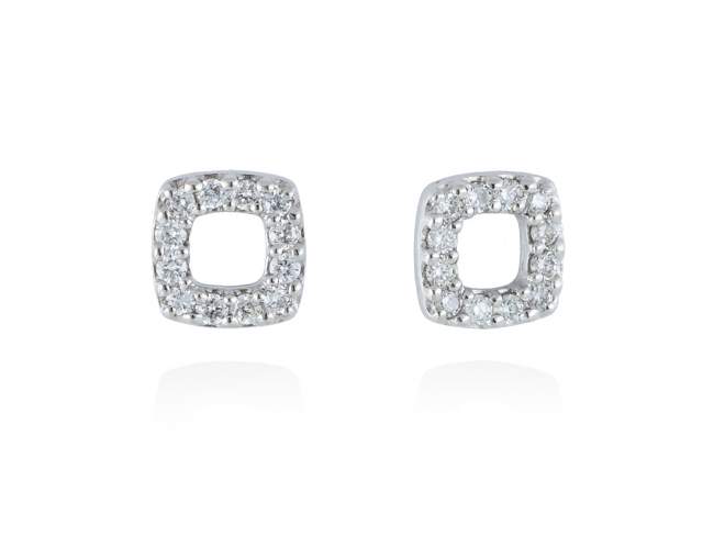 Pendientes en Oro 18Kt. y diamantes de Marina Garcia Joyas en plata Pendientes de Oro blanco de primera ley (750/1000) con 24 diamantes de peso total 0,19 qt. (Color: Top Wesselton (G) Pureza: SI).