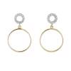 Earrings in 18kt. Gold and diamonds