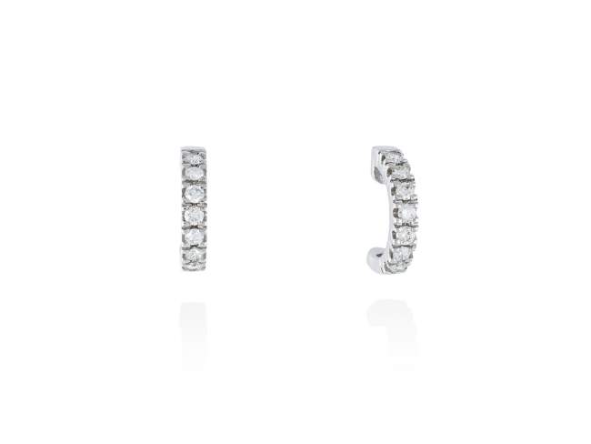 Pendientes en Oro 18Kt. y diamantes de Marina Garcia Joyas en plata Pendientes de Oro blanco de primera ley (750/1000) con 14 diamantes de peso total 0,21 qt. (Color: Top Wesselton (G) Pureza: SI).