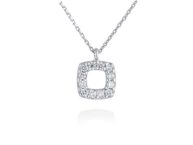 Gargantilla en Oro 18Kt. y diamantes de Marina Garcia Joyas en plata Gargantilla de Oro blanco de primera ley (750/1000) con 12 diamantes de peso total 0,09qt. (Color: Top Wesselton (G) Pureza: SI). (largo:40- 42 cm.)