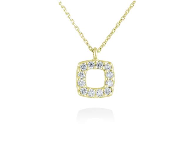 Necklace in 18kt. Gold and diamonds de Marina Garcia Joyas en plata Necklace in 18kt yellow gold with 12 diamonds carat total weight 0.09 (Color: Top Wesselton (G) Clarity: SI). (length: 40-42 cm.)