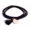 Bracelet ZEN Black in rose silver