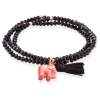 Bracelet ZEN Black in rose silver