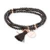 Bracelet ZEN Black in rose Silver