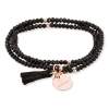 Bracelet ZEN Black in rose Silver