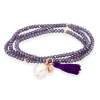 Bracelet ZEN Purple in rose Silver